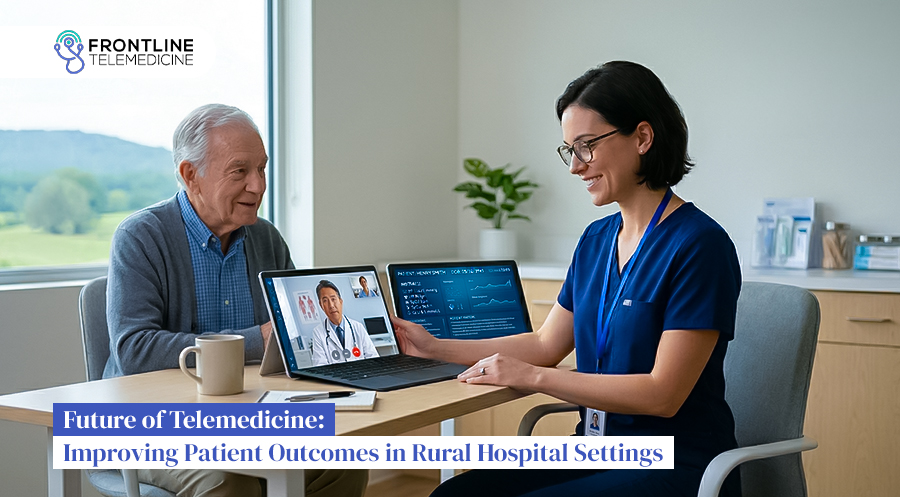older patient discussing with virtual doctor
